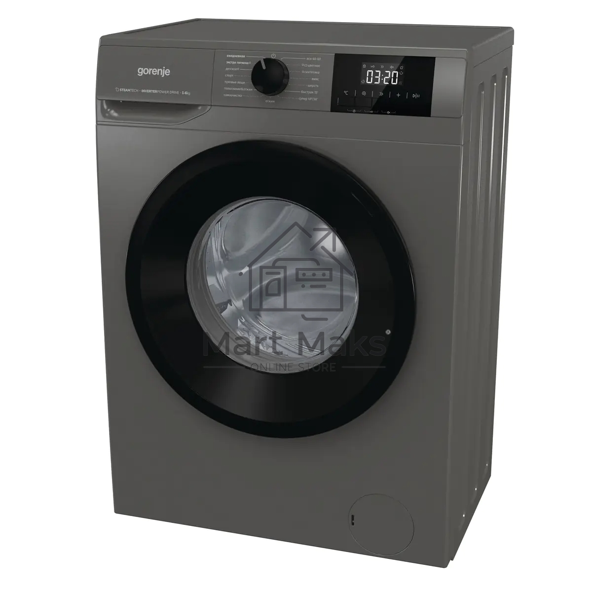 Стиральная машина Gorenje W3NGPI61SAST/C серый, загрузка фронтальная 6 кг, 1000 об/мин, класс A