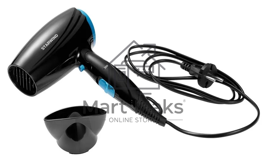Фен Starwind SHD 7066 1600Вт черный/синий