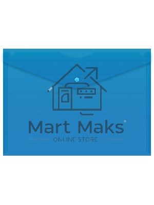 Конверт на кнопке Silwerhof Eco A4, пластик, 0.12мм, синий