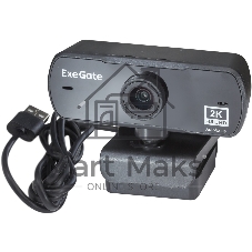 Веб-камера ExeGate Stream C940 Wide 2K 2560x1440, 30 кадр/с, USB Type-A, микрофон (шумоподавление), универсальное крепление