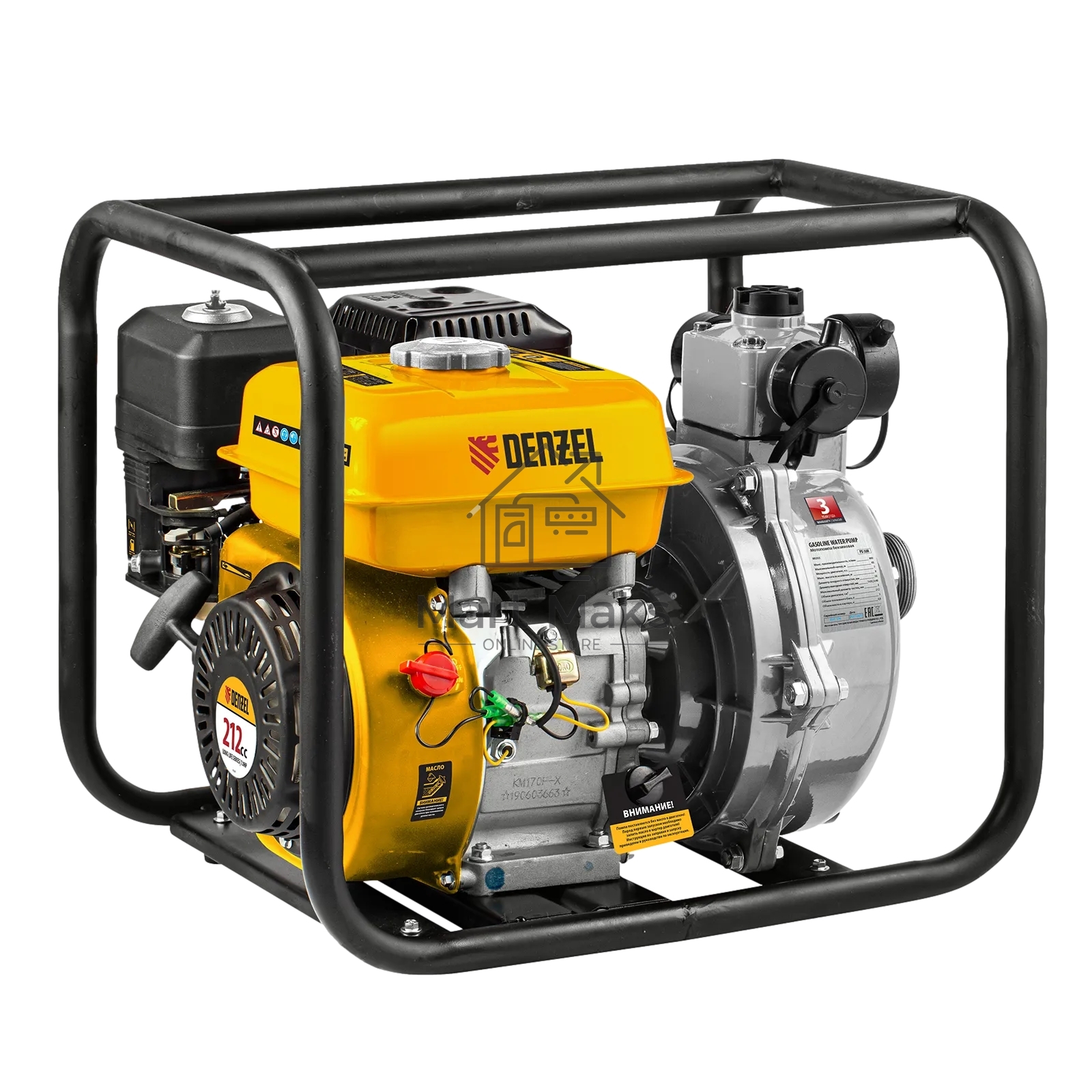 Мотопомпа бензиновая высоконапорная Denzel PX-50H 7 л.с., 2