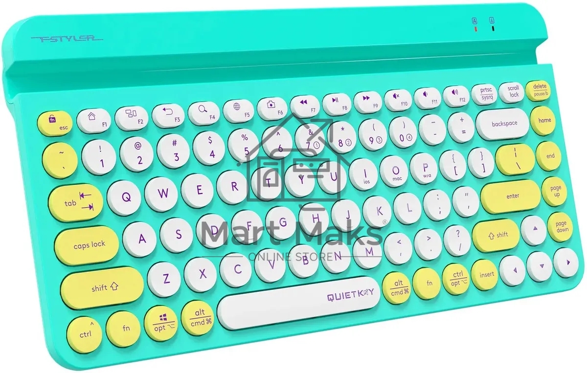 Клавиатура A4Tech Fstyler FBK30 беспроводная, USB, Bluetooth/Радиоканал, зеленый