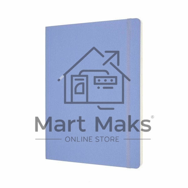 Блокнот Moleskine CLASSIC SOFT QP623B42 XLarge 190х250мм, 192 страниц, нелинованный, мягкая обложка, голубая гортензия