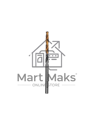 Сверло спиральное по металлу Denzel 4 x 75мм, Р6М5, Golden Tip, многогранная заточка