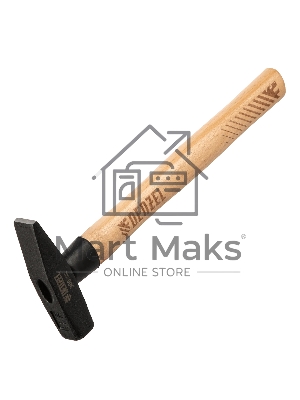 Молоток слесарный Denzel 300 г, кованый квадратный боек, буковая рукоятка