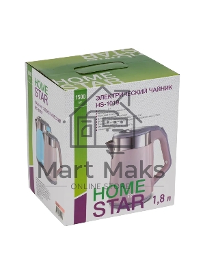 Чайник электрический Homestar HS-1019 1,8 л стальной розовый