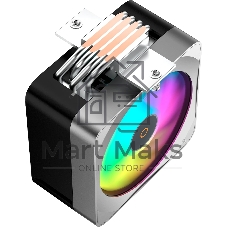 Кулер для процессора CPU Cooler Ocypus Delta A40 EX BK Digital (200W, 4-pin PWM, LED temp., 157mm, Al/Cu, 4x6mm, ARGB, 1x120mm, 60CFM, 31dBA, 1600RPM, S: 1851/1700/1200/115X, AM5/AM4, black)