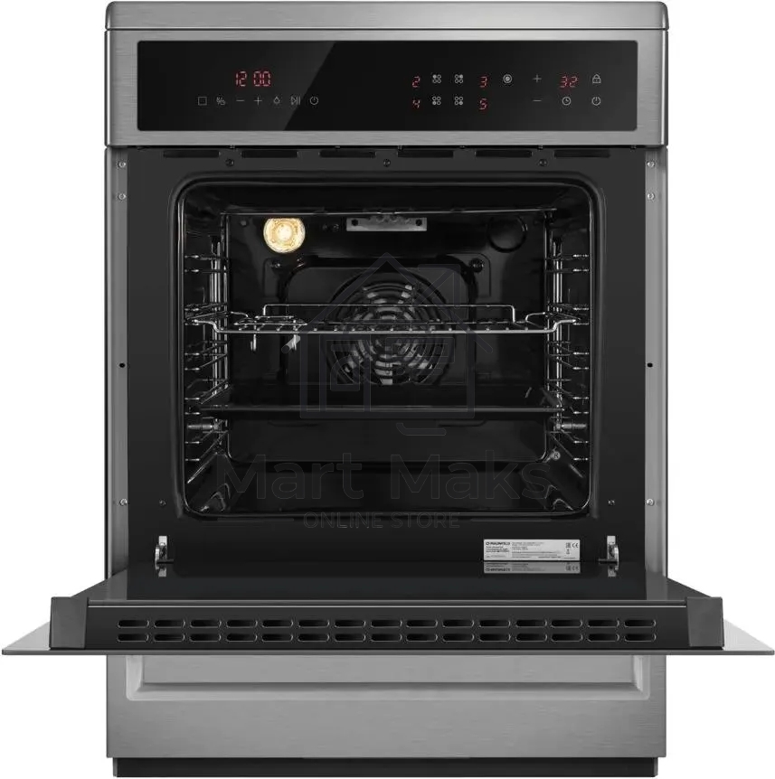 Плита электрическая Maunfeld MEC611CS10TD серебристый, конфорок 4 шт, духовка 59 л, 60 см x 85 см x 63 см