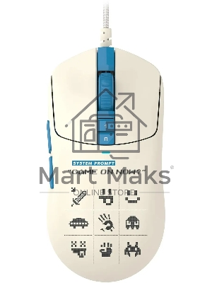 Мышь проводная A4Tech Bloody W72 Ultra Pixels Blue рисунок/бежевый/голубой, 20000 dpi, USB, кнопки - 7