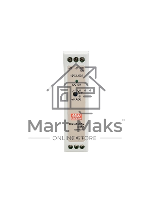 Блок питания AC-DC, 20Вт, вход 85-264V AC, 47-63Гц,120-370В DC, выход 12В,0-1,67A, рег. вых=±10%Uном, в кожухе на DIN-рейку