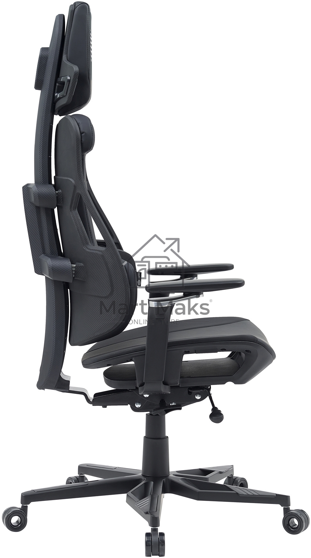 Кресло компьютерное Cactus CS-CHR-DUO-BBK черный, кожзам