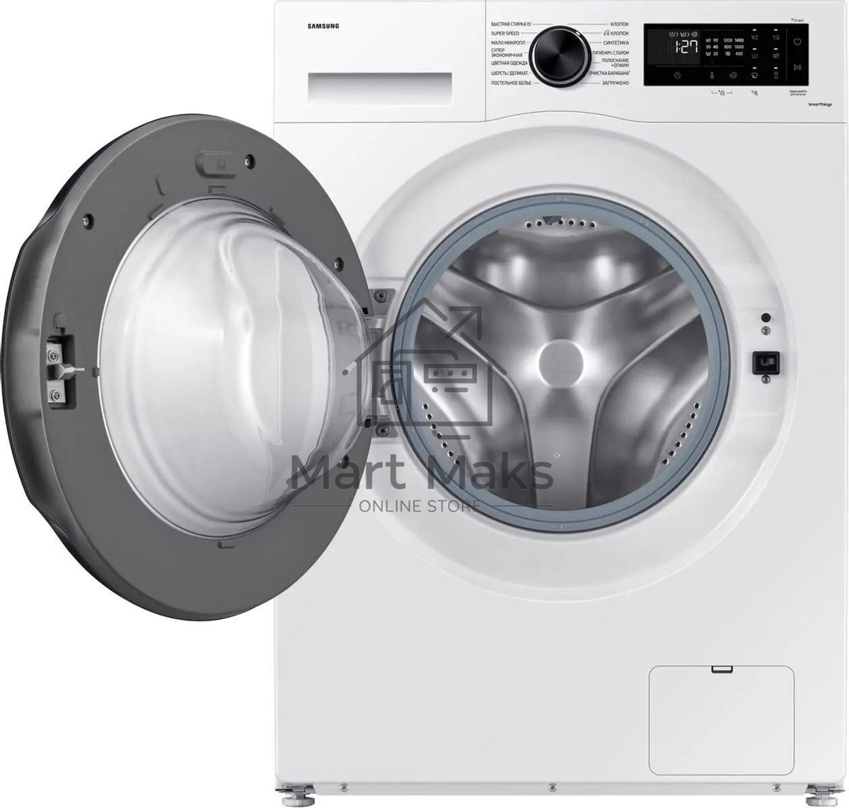Стиральная машина Samsung WW11CGC04CAELP белый/черный, загрузка фронтальная 11кг, 1400 об/мин, класс: A