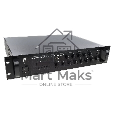 Микшер-усилитель Intrend ITMXAMP-350MTZ зональный, 5 зон. MP3, FM-тюнер, USB, Bluetooth, 3хMic/2хLine входы, 1хLine выход, 350 Вт, 4-16 Ом/100V, IR-пульт в комплекте