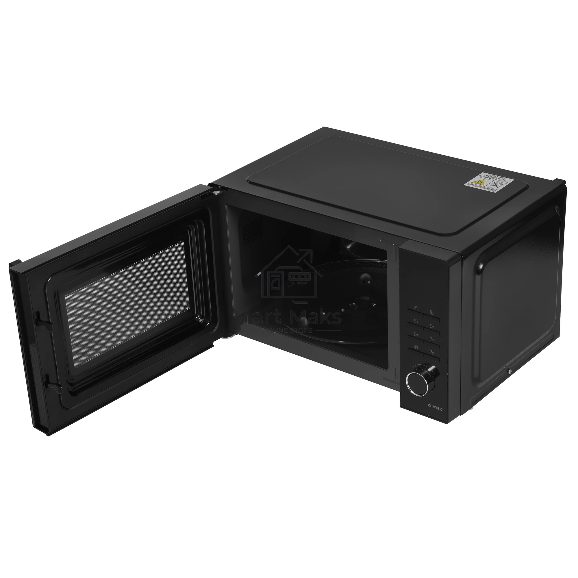 Микроволновая печь Centek CT-1563 черный, 23 л, 800 Вт, кнопки/поворотный механизм