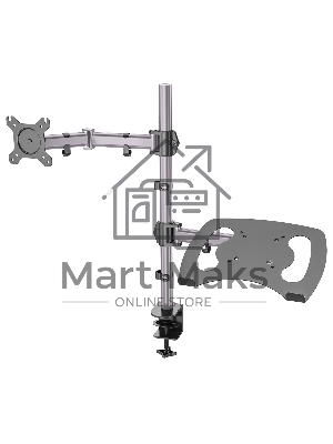 Кронштейн для монитора/ноутбука Cactus CS-VM-LH07-AL серебряный 13