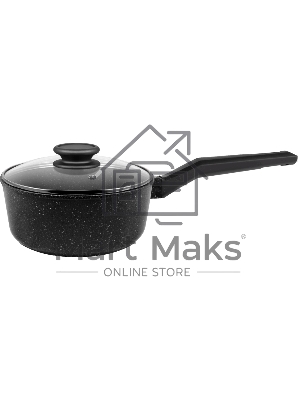 Ковш Maunfeld Galaxite MF18GLX01SP из литого алюминия со стеклянной крышкой, 18 см, 1,6 л