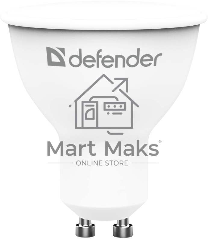 Лампочка светодиодная Defender MR16-8W-830-GU10 софит, 3000 К, теплый белый, 1 шт.