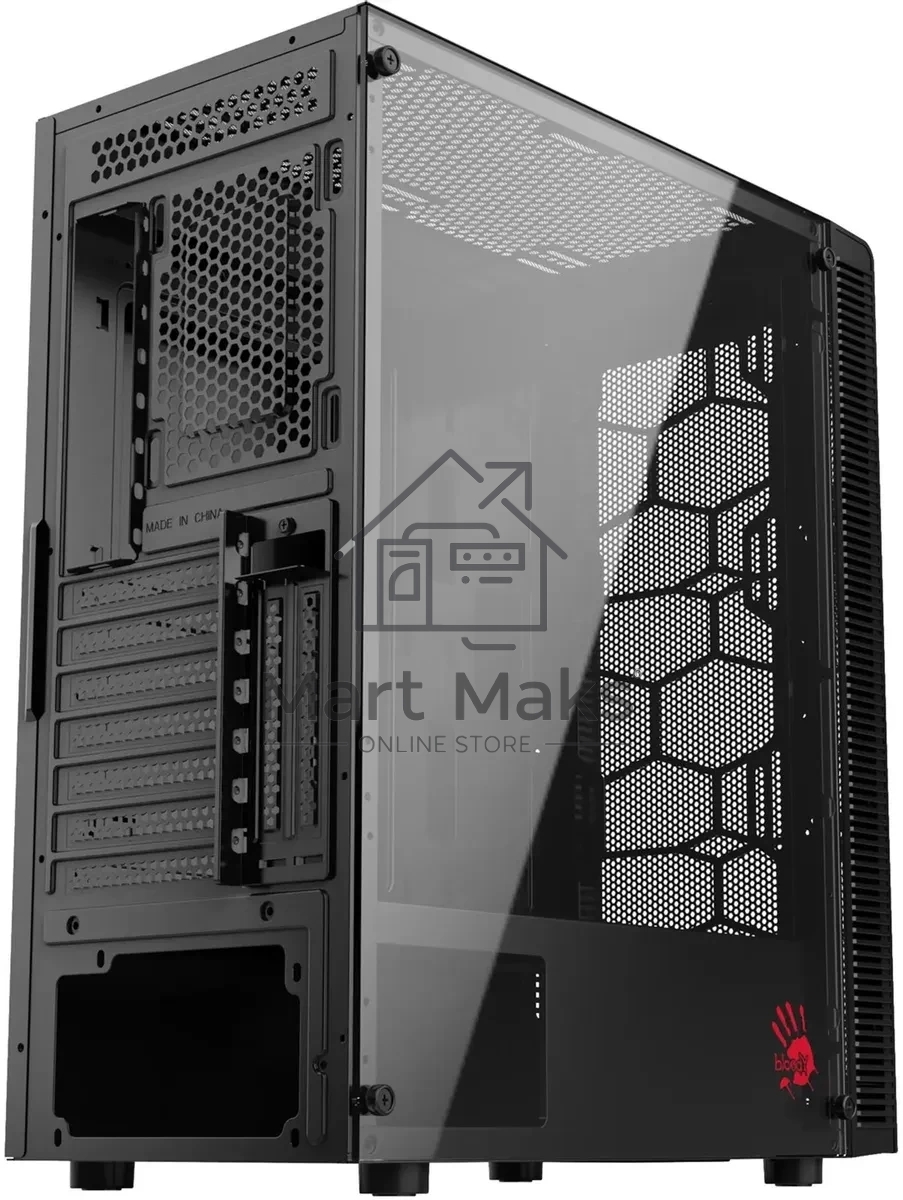 Компьютерный корпус Bloody BD-CC115 черный без БП ATX 8x120mm 1xUSB2.0 1xUSB3.0 audio bott PSU