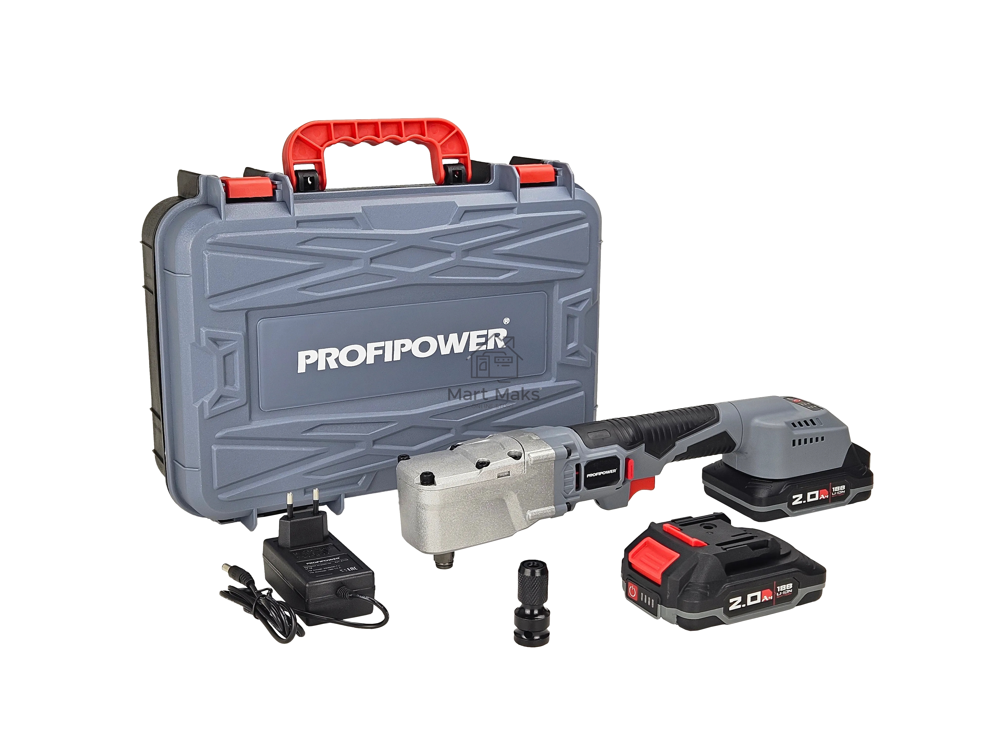 Гайковерт бесщеточный ProfiPower CNDTW-18B (Li-ion-2шт, 2.0А·ч, 440Нм, З/У, в коробке)