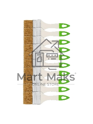 Кисть флейцевая Сибртех, 50, 8, натуральная щетина, пластиковая рукоятка, 10шт