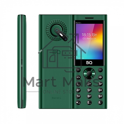 Мобильный телефон BQ 2458 Barrel L зеленый/черный