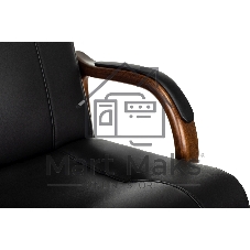 Кресло руководителя Бюрократ T-9933Walnut черный, эко.кожа, крестов. металл/дерево