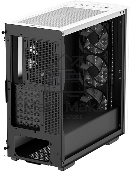 Компьютерный корпус Deepcool CK560 WH без БП, боковое окно (закаленное стекло), 3xARGB LED 120мм вентилятора спереди и 1x140мм вентилятор сзади, белый, ATX