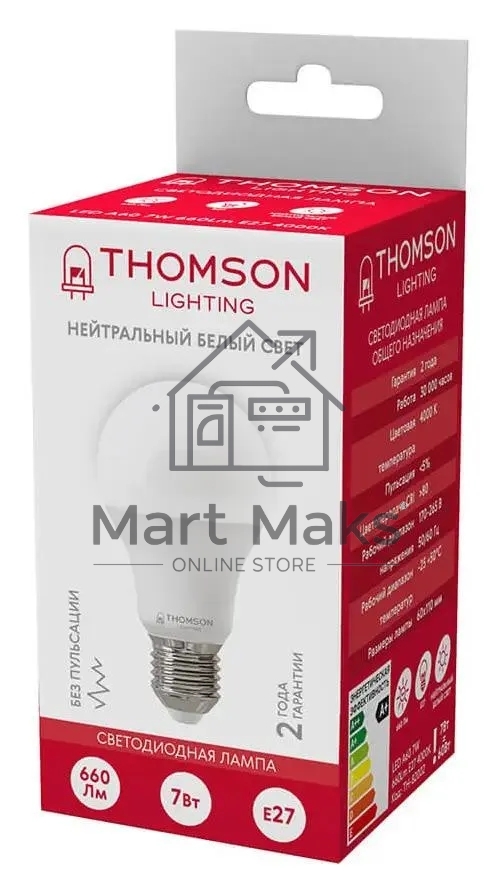 Лампа светодиодная Hiper TH-B2002 THOMSON LED A60 7W 660Lm E27 4000K