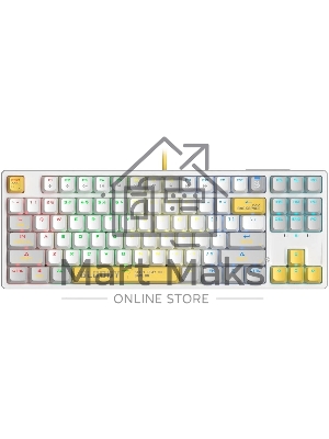 Клавиатура проводная A4Tech Bloody S87 Energy (S87 USB ENERGY WHITE) USB белый/желтый