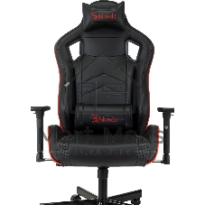 Кресло игровое A4Tech Bloody GC-840 черный, сиденье черный, эко.кожа, с подголов. крестов. металл черный, пластик черный