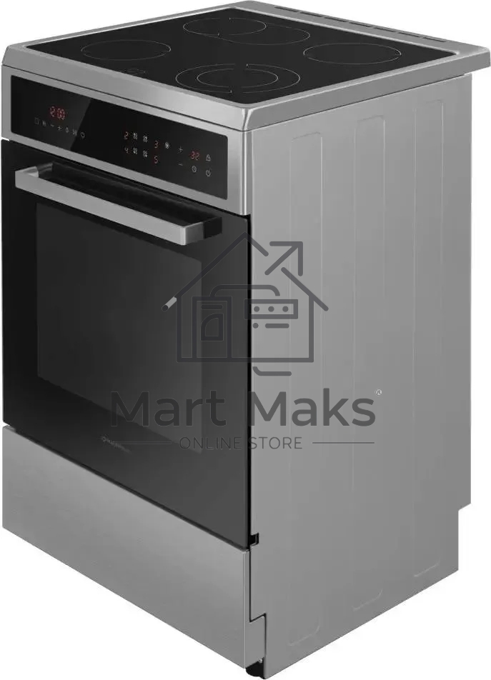 Плита электрическая Maunfeld MEC611CS10TD серебристый, конфорок 4 шт, духовка 59 л, 60 см x 85 см x 63 см