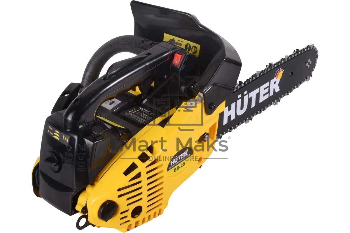 Бензопила Huter BS-25 70/6/5 800 Вт, 25 см3, бак 0,31 л, антивиб. система, шина 300см/12
