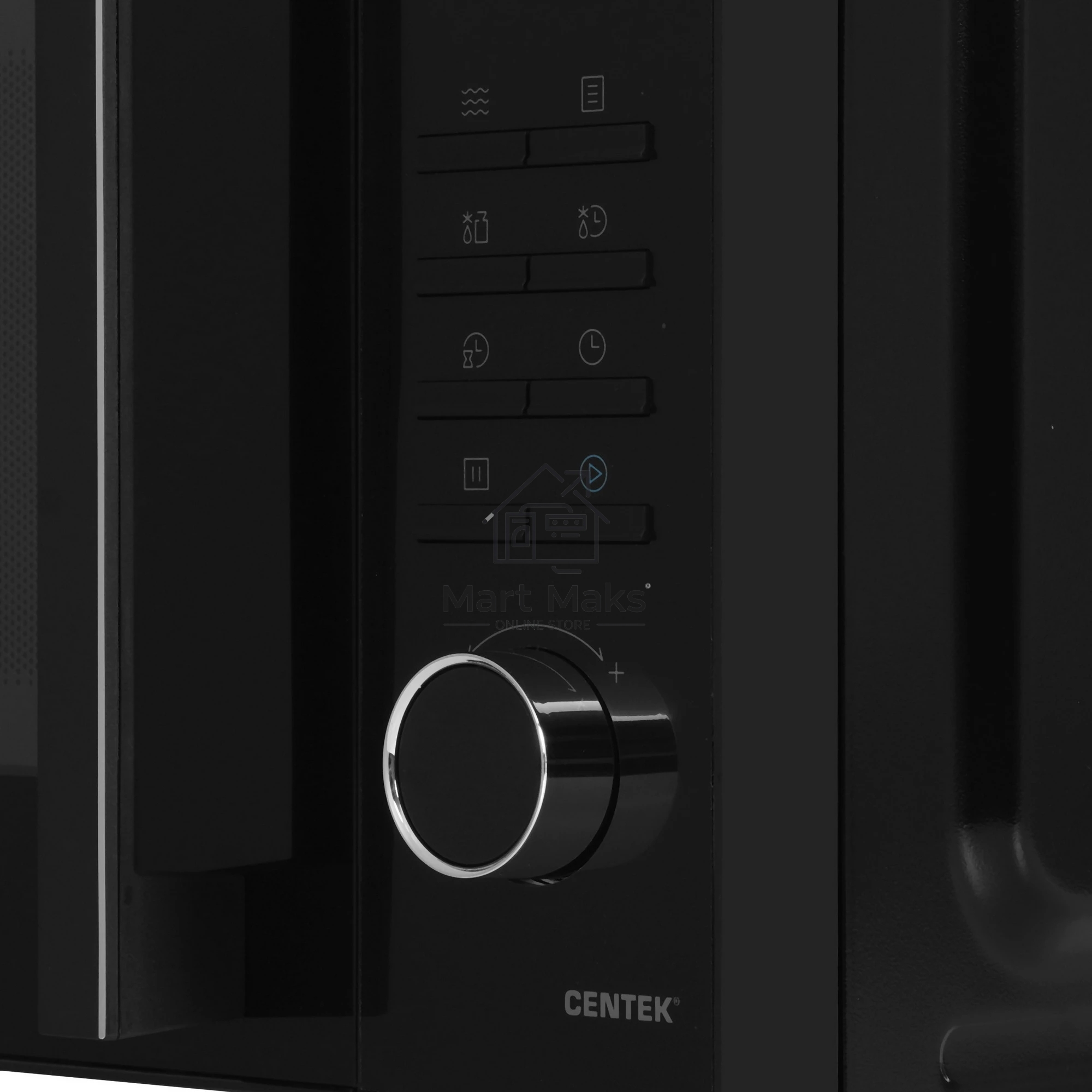 Микроволновая печь Centek CT-1563 черный, 23 л, 800 Вт, кнопки/поворотный механизм