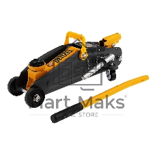 Домкрат гидравлический подкатной с фиксатором Denzel 2 т, 130-330 мм, в кейсе