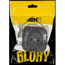 GLORY Розетка 1-местная для открытой установки без заземления без защитных шторок 10А РС20-2-ХСм сталь матовый
