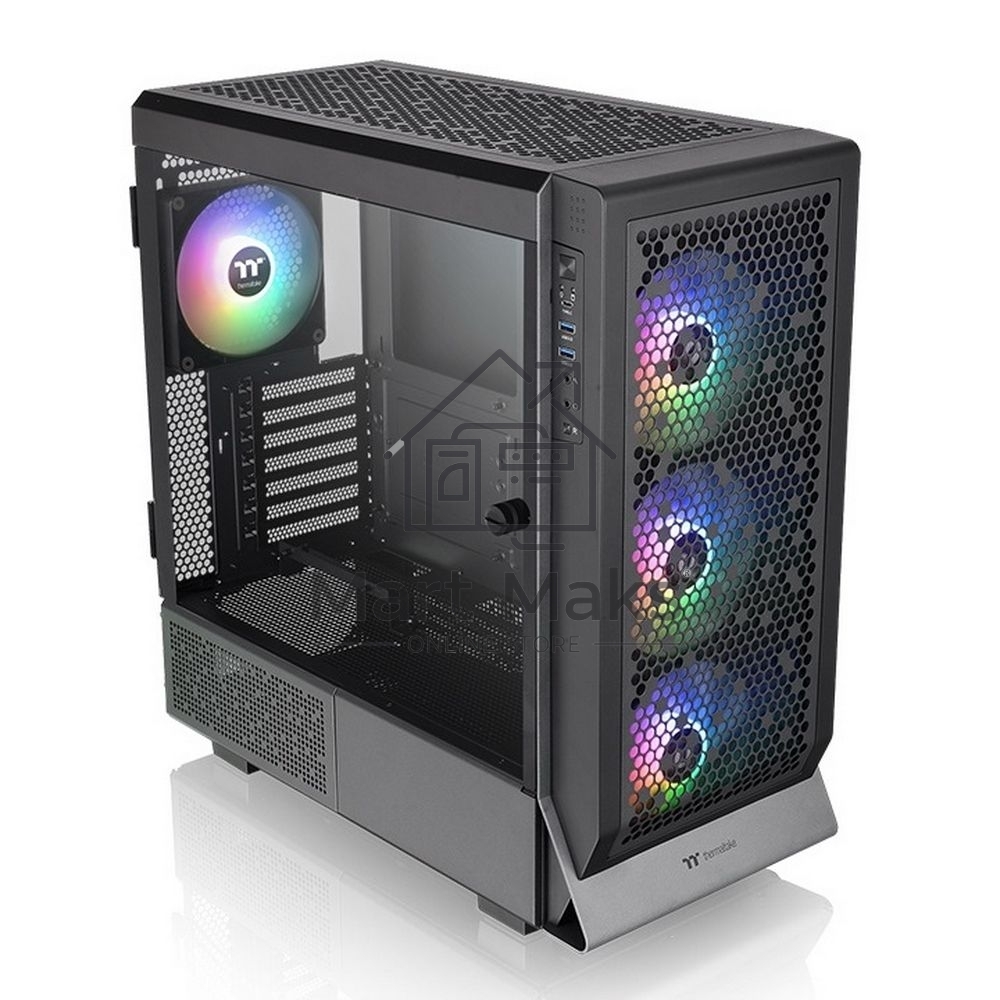 Компьютерный корпус Thermaltake Ceres 500 TG ARGB черный без БП ATX 4x140mm 2xUSB3.0 1xUSB3.1 audio bott PSU