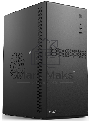 Компьютерный корпус CBR mATX Minitower V201, без БП, 2хUSB 2.0, HD Audio+Mic, черный PCC-MATX-V201-WPSU