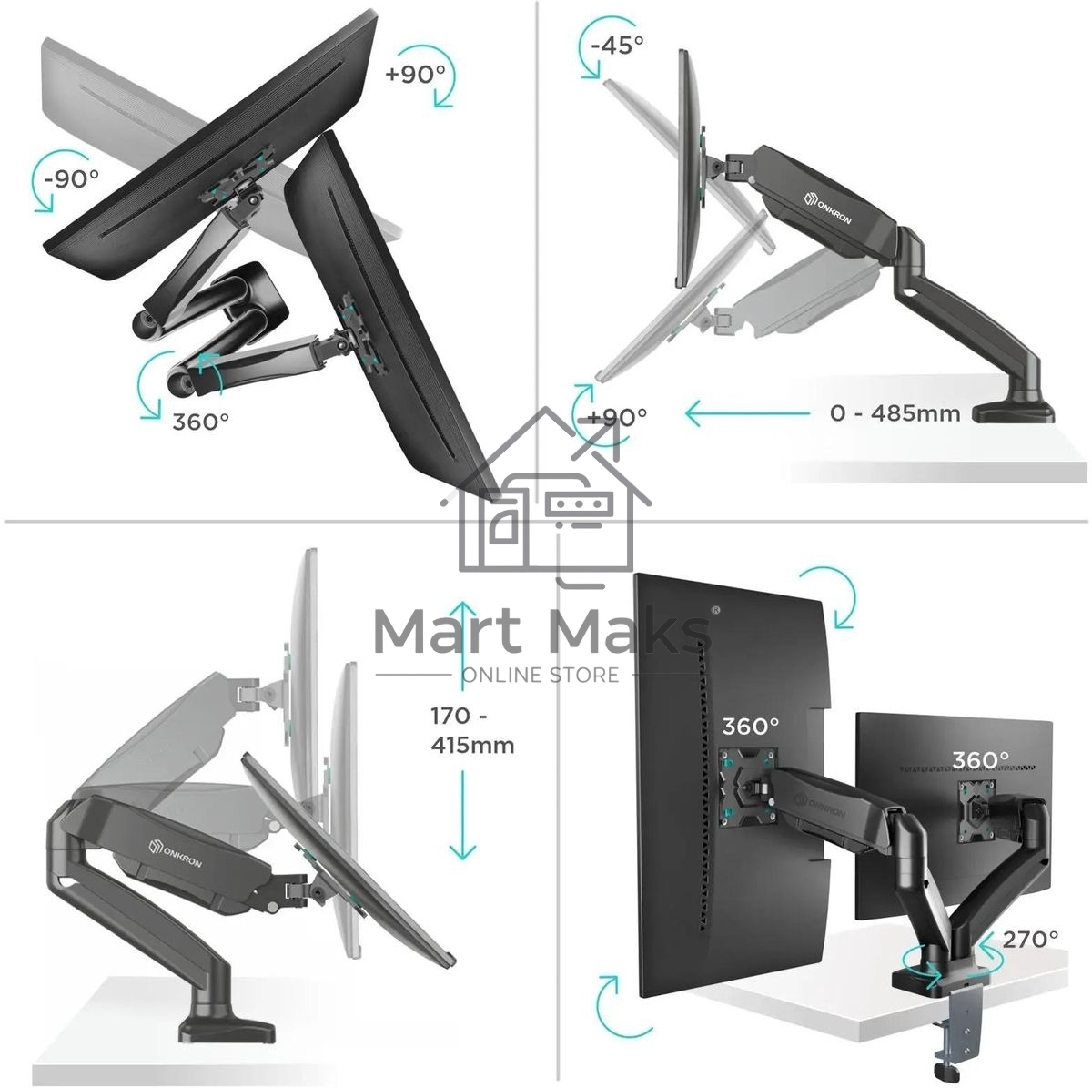 Кронштейн ONKRON G160 для монитора 13