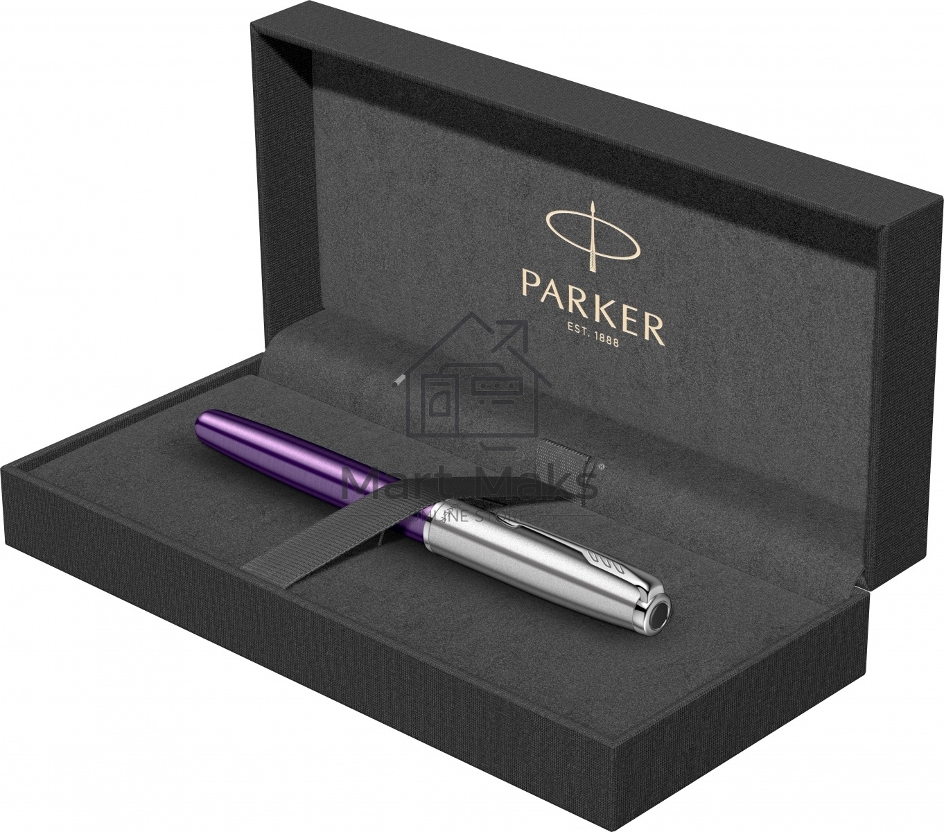Ручка перьевая Parker Sonnet Essentials SB F545 (CW2169366) LaqViolet CT, F, сталь нержавеющая, подарочная коробка