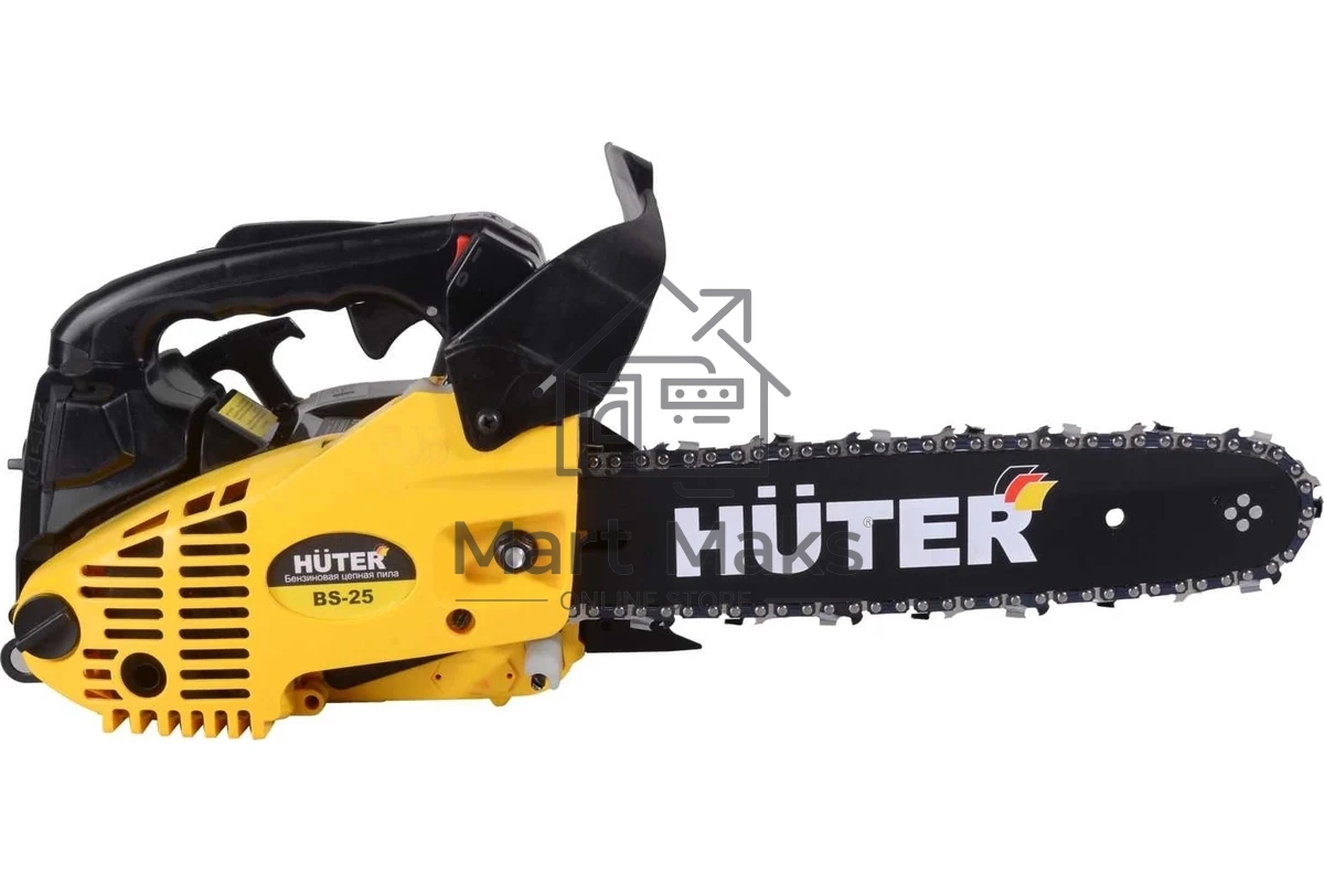 Бензопила Huter BS-25 70/6/5 800 Вт, 25 см3, бак 0,31 л, антивиб. система, шина 300см/12