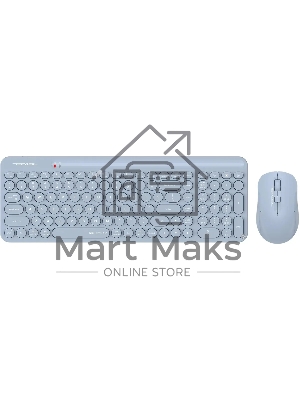 Комплект клавиатура + мышь A4Tech Fstyler FG3300 Air2 клав:синий мышь:синий USB беспроводная slim Multimedia