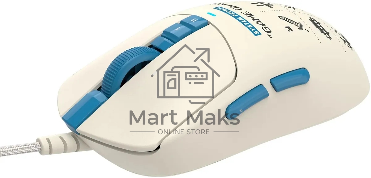 Мышь проводная A4Tech Bloody W72 Ultra Pixels Blue рисунок/бежевый/голубой, 20000 dpi, USB, кнопки - 7