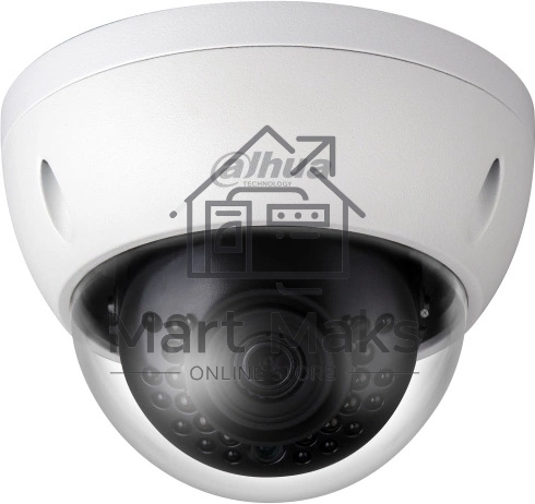 Уличная купольная IP-видеокамера DAHUA 2Мп; 1/2.8” CMOS; объектив 2.8мм; механический ИК-фильтр; чувствительность 0.01лк@F2.0; сжатие: H.265+, H.265, H.264+, H.264, MJPEG; 2 потока до 2Мп@25к/с; ИК-по