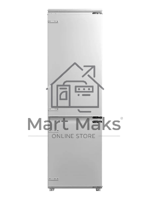 Встраиваемый холодильник Hyundai CC4023F белый двухкамерный 182/59л морозилка снизу