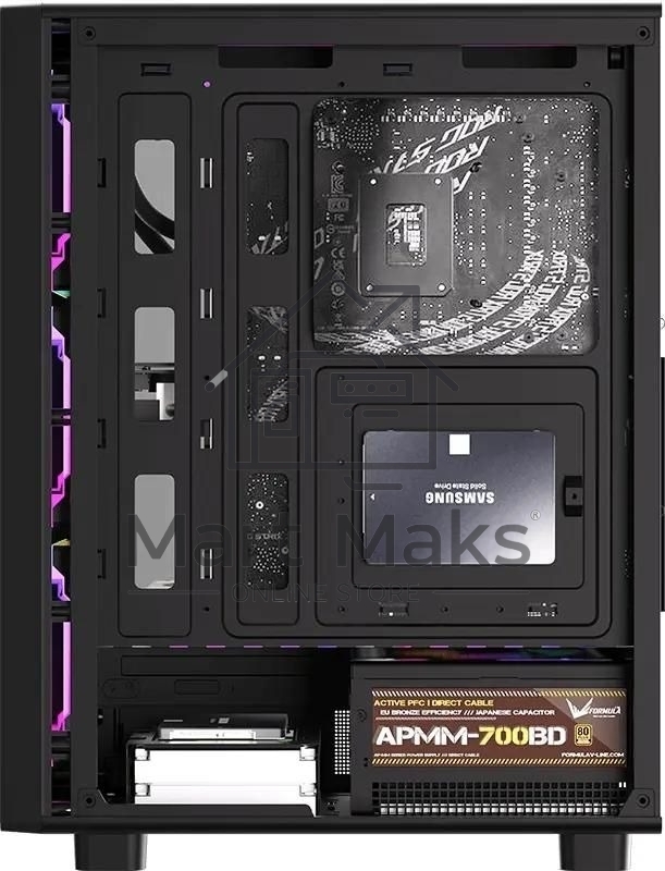 Компьютерный корпус Aerocool / Formula MANA DYNAMIC черный без БП ATX 6x120mm 2xUSB3.0 1xUSB3.1 audio bott PSU