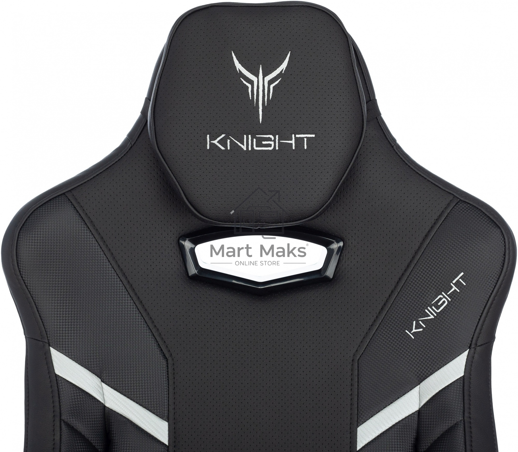 Кресло игровое Knight Thunder 5X черный эко.кожа крестов. металл