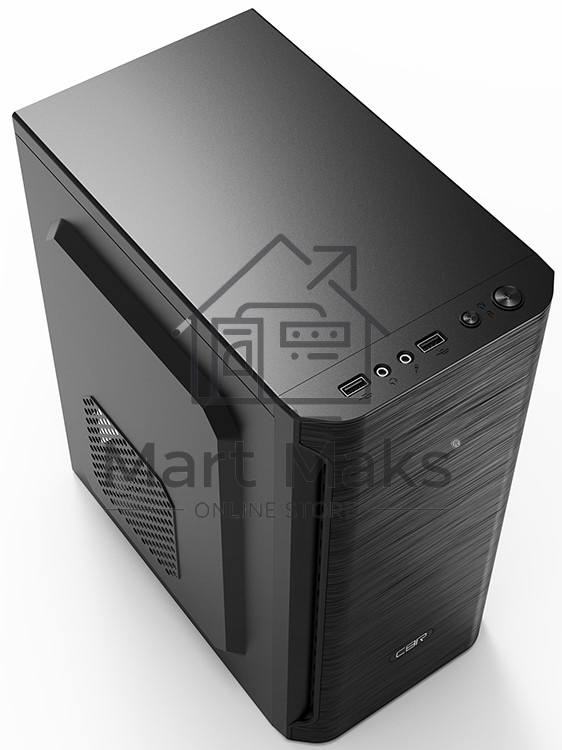 Компьютерный корпус CBR mATX Minitower MX10, c БП PSU-ATX450-08EC (450W/80mm), 2*USB 2.0, HD Audio+Mic, черный