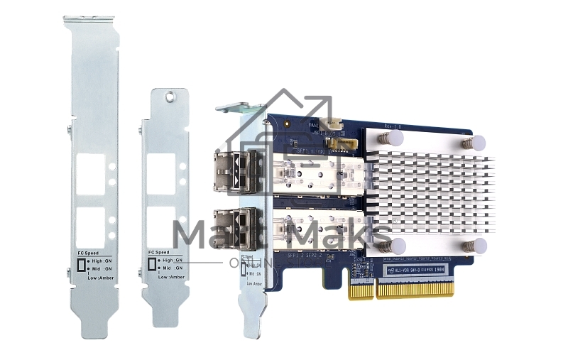 Сетевая карта QNAP QXP-16G2FC Dual-port Fiber Channel adapter, 2 x 16 Gb / s SFP +, PCIe Gen3 x8. For QTS OS ONLY