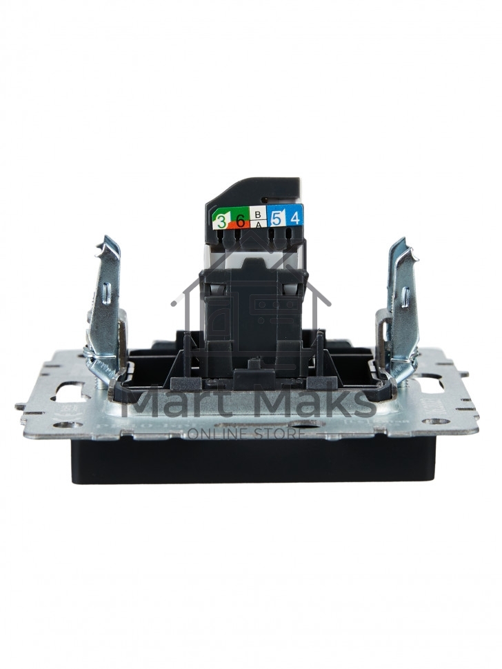 Розетка компьютерная IEK BRITE РК10-БрГ RJ45 кат.5E графит