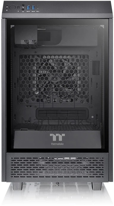 Компьютерный корпус Thermaltake The Tower 100 черный без БП ATX 2x120mm 2xUSB3.0 1xUSB3.1 audio bott PSU